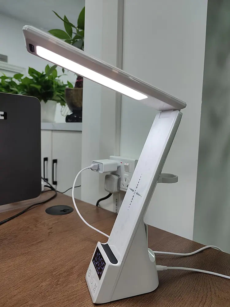 Lampe de bureau multifonction chargeur sans fil 3 en 1