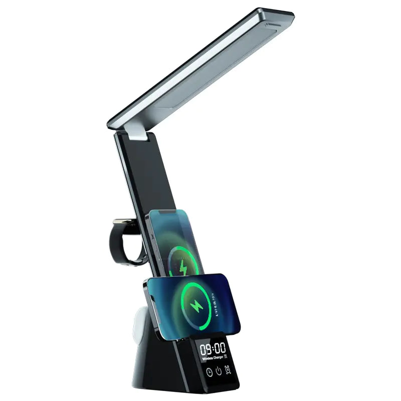 Lampe de bureau multifonction chargeur sans fil 3 en 1